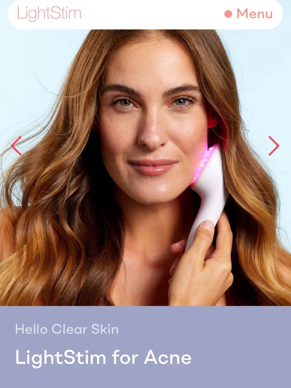 for Acne LED Spot Treatment Device — White/Pink